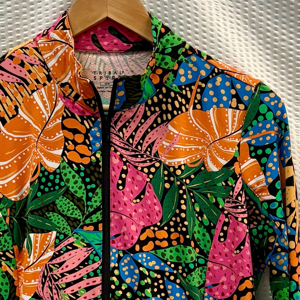 Tribal Sport Tropical UPF 50+ Zip-Front Sun Jacket